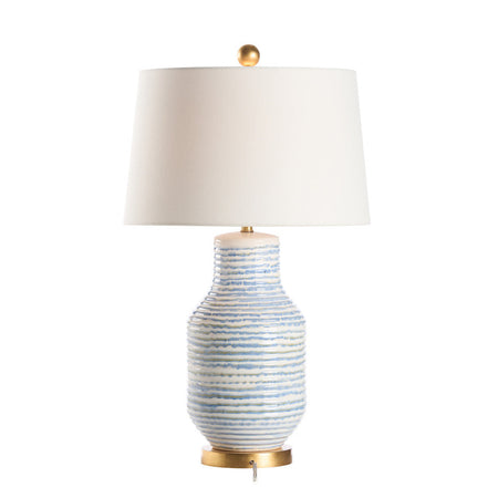 Liana Blue Stripe Ceramic Table Lamp 