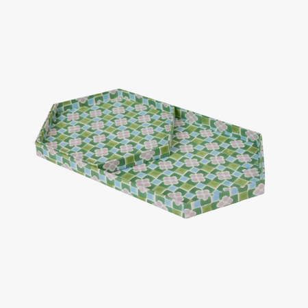 Lilac and Spring Green Tray Set