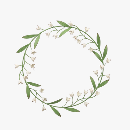 Lily of the Valley Metal Wreath