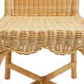 Linton Wicker Side Chair scalloped seat edge closeup