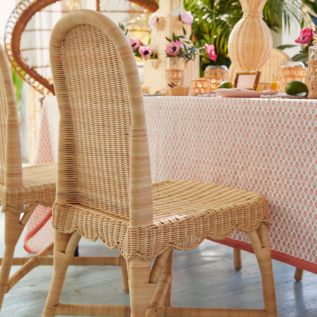 Linton Wicker Side Chair styled at table