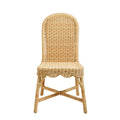 Linton Wicker Side Chair with scalloped edge seat