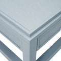 Litchfield Light Blue Matte Lacquer Coffee Table - corner closeup