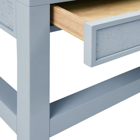 Litchfield Light Blue Matte Lacquer Coffee Table - drawer detail