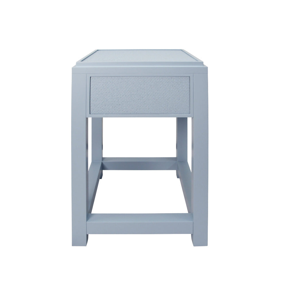 Litchfield Light Blue Matte Lacquer Side Table back view