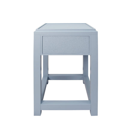 Litchfield Light Blue Matte Lacquer Side Table back view