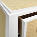 Litchfield Natural Grasscloth Nightstand -  corner closeup