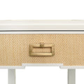 Litchfield One Drawer Natural Side Table with brass hardware