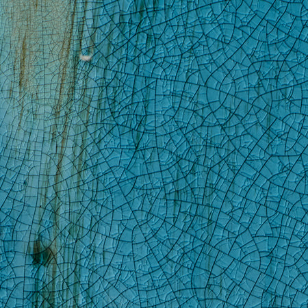 Lorenzo Azure Ceramic Side Table Crackle Finish