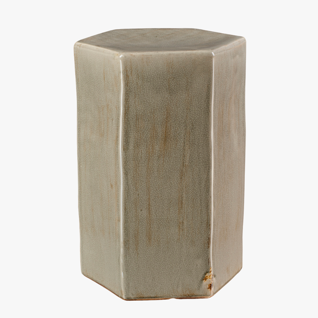 Lorenzo Grey Ceramic Side Table - Garden Stool