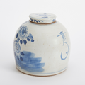 Lotus Large Lidded Ming Jar side view