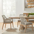 Luca Dove Arm Chair and side chair in dining room