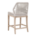 Luca Dove Woven Grey Rope Counter Stool
