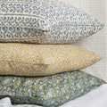 Lucca Azure Pillow Cover Stacked