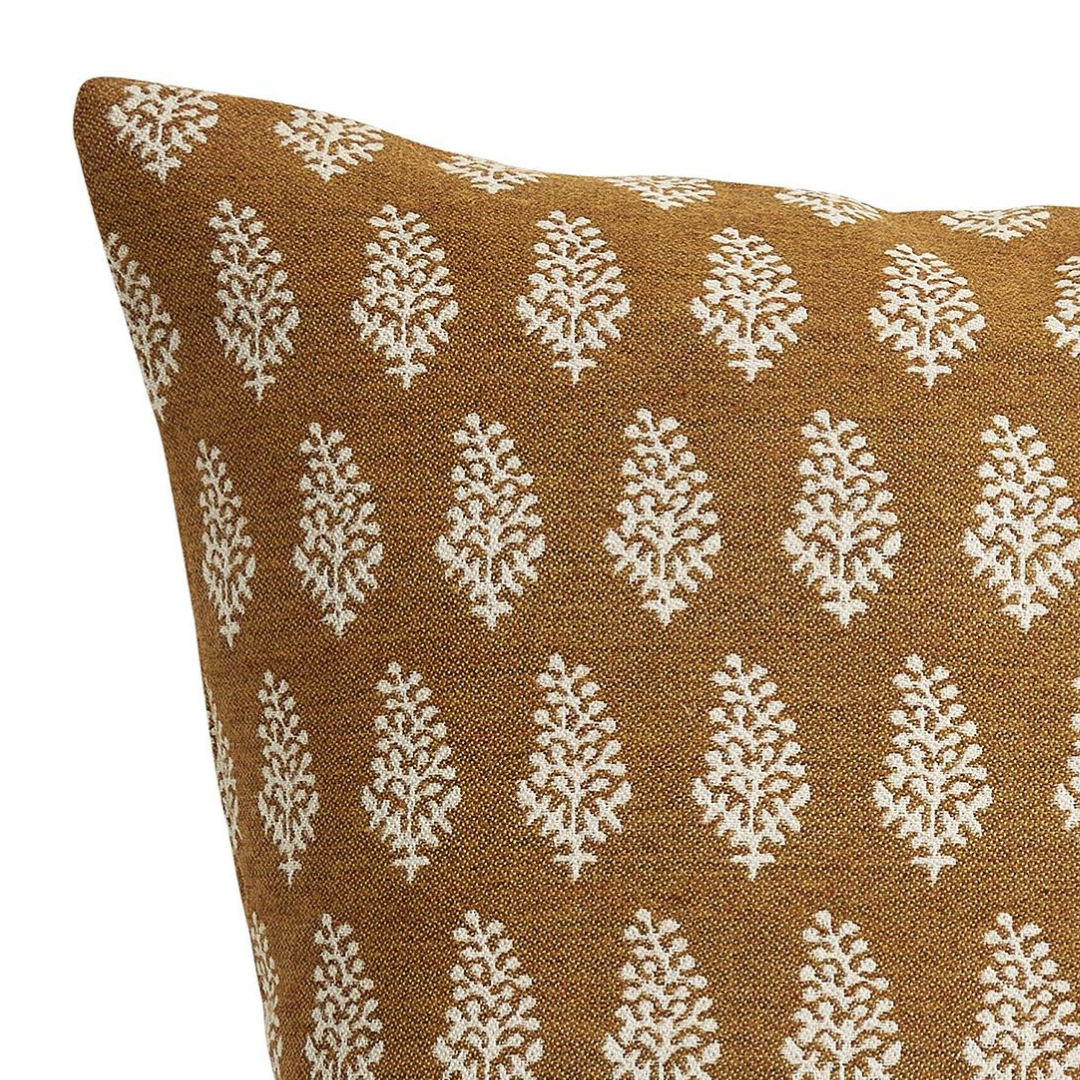 Lucknow Rattan Outdoor Pillow Cover - woven pattern closeup