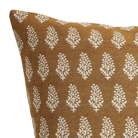 Lucknow Rattan Outdoor Pillow Cover - woven pattern closeup