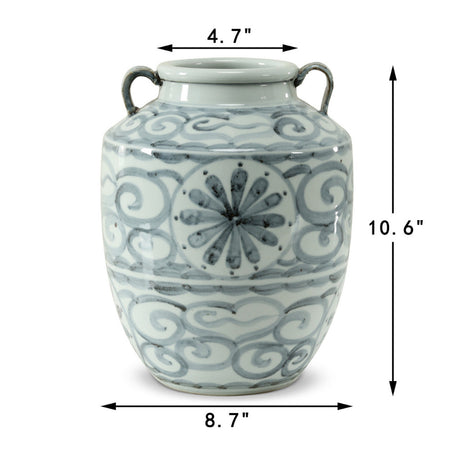 Lucky Cloud Tall Handled Pot dimensions