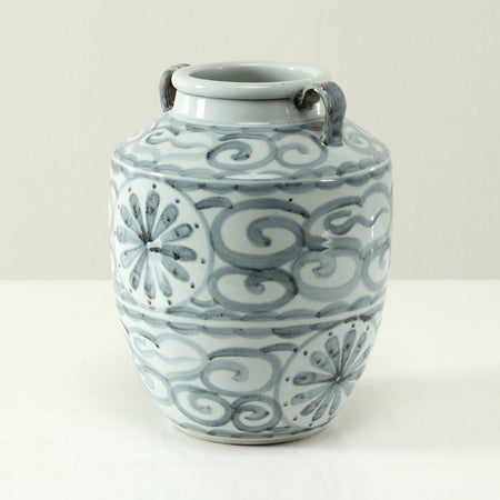 Lucky Cloud Tall Handled Pot side view