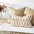 Luxor Saffron Pillow Cover Styled on Bed