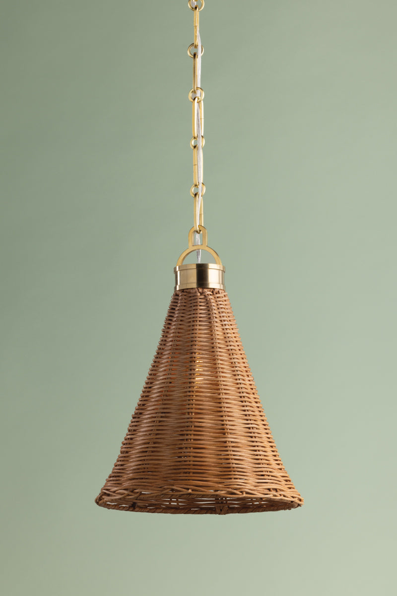Kensington Rattan Pendant  - Mark D Sikes Lighting