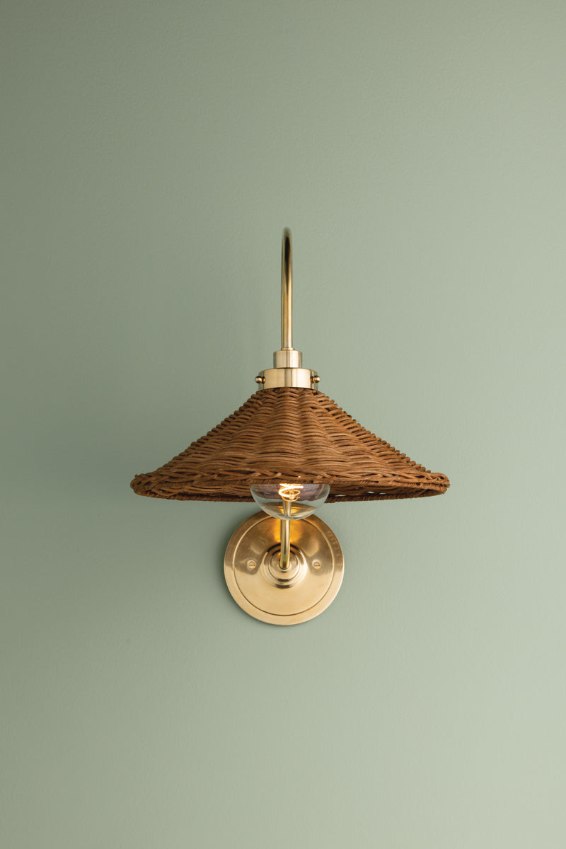 Kensington Rattan Wall Sconce - Mark D Sikes Lighting