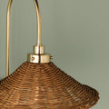 Kensington Rattan Wall Sconce - wicker detail