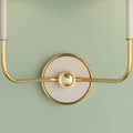 Wedgewood Double Wall Sconce - off white closeup
