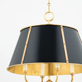 Cambridge Darkest Blue Chandelier - Mark D Sikes - brass details