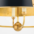Cambridge Darkest Blue Chandelier - Mark D Sikes - brass closeup
