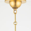 Cambridge Darkest Blue Chandelier - brass ceiling cap