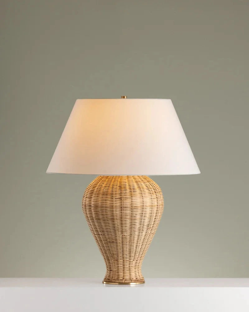 Chatsworth Woven Wicker Table Lamp - Mark D Sikes