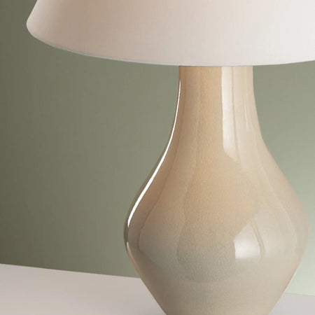 Hanslope Table Lamp - White linen Shade