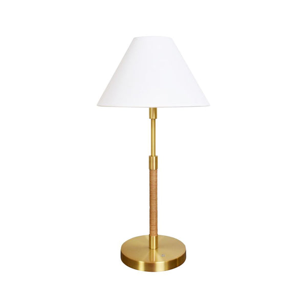 Maison Rechargeable Lamp with white tapered cone shade