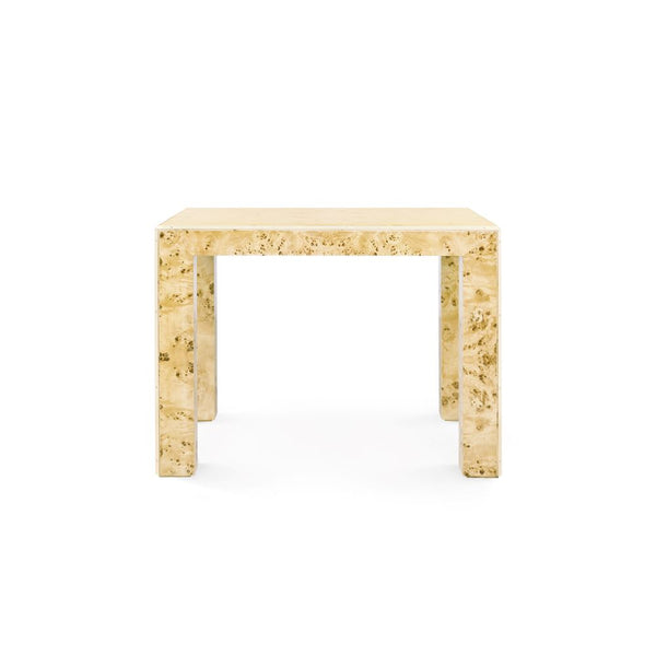 Marin Burl Parsons Style Side Table