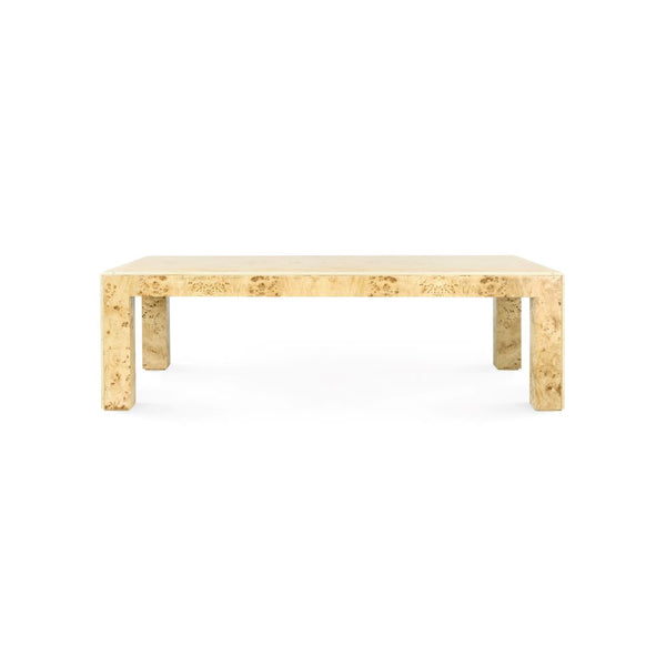 Marin Burl Parsons Style Coffee Table