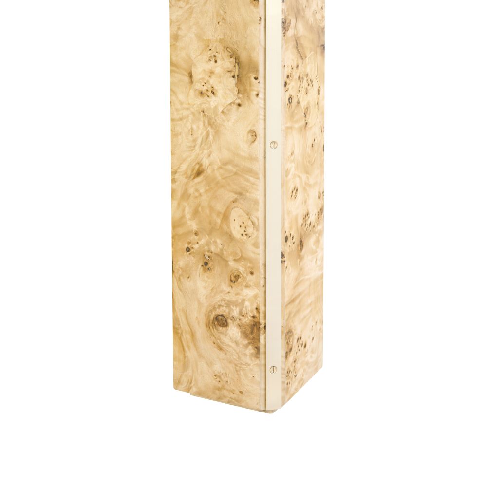 Marin Burl Console Table leg details
