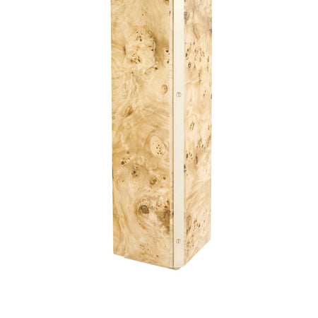 Marin Burl Console Table leg details
