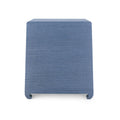 Zen Navy Grasscloth Side Table finished back