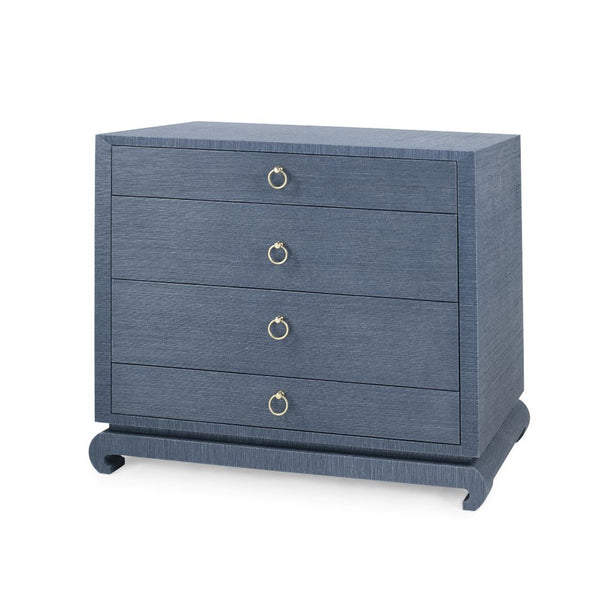 Zen Navy Grasscloth Chest