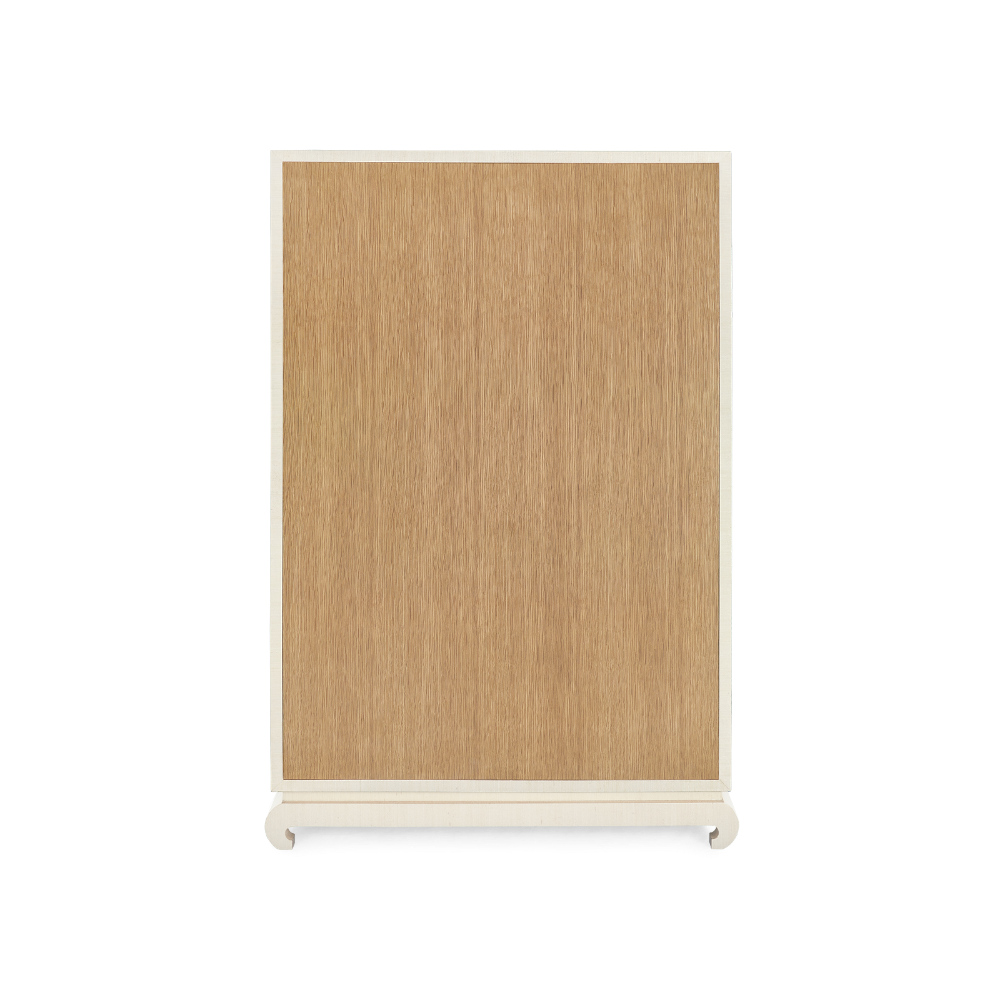 Zen Natural Grasscloth Tall Dresser unfinished back
