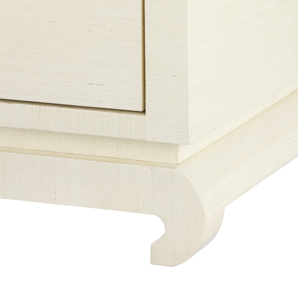Zen Natural Grasscloth Tall Dresser Chow Leg