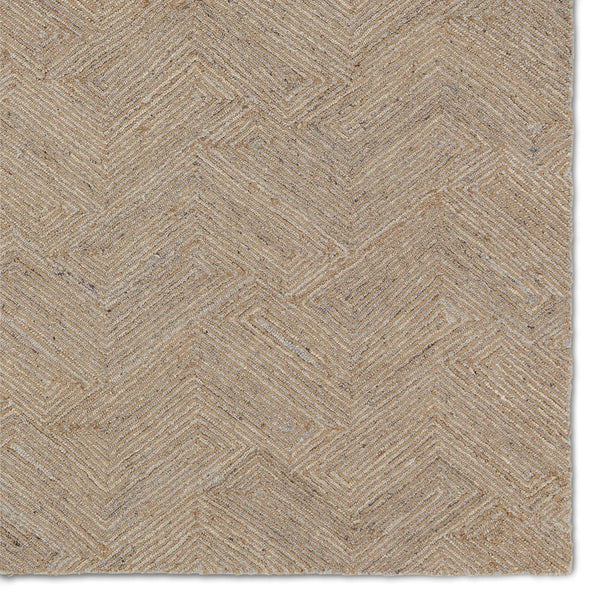 Mainland Feather Grey Rug Wool and Jute Blend