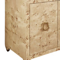 Maddox Four Door Burl Wood Buffet corner closeup