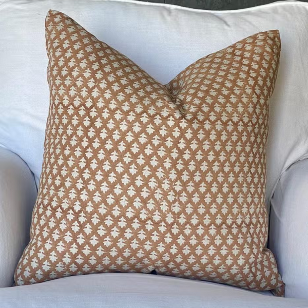 Madrid Caramel Pillow Cover in Chair