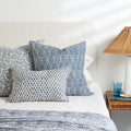 Malabar Azure Quilt styled on bed