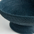 Mandalay Navy Offering Pedestal Bowl  Texture Closeup