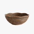 Mandalay Scalloped Edge Bowl - warm brown