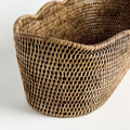 Mandalay Scalloped Edge Oval Basket texture details