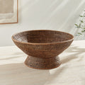 Mandalay Woven Rattan Offering Pedestal Bowl 