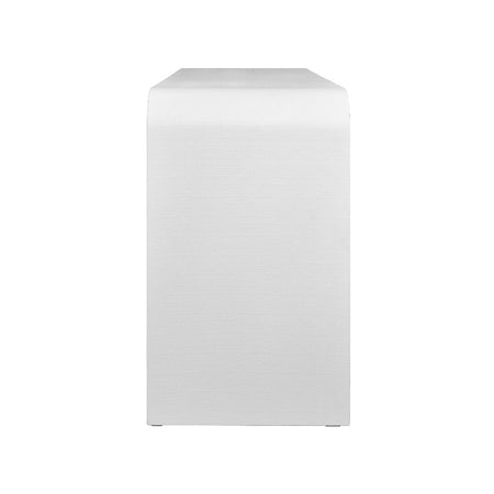 Manry White Lacquered Linen Console Table - side view